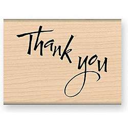   Exactly Thank You Wood Mounted Rubber Stamp  