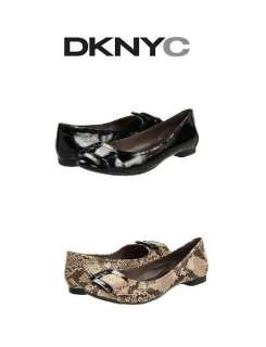 New DKNY DKNYC SARAH Ladies Leather Flat Shoes $89  