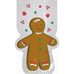  Gingerbread Man Die Cut Party Bags 20ct Toys & Games