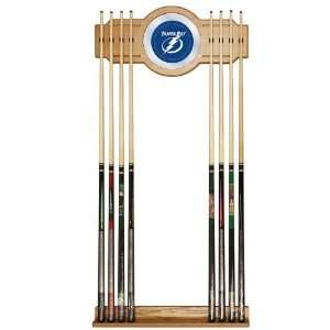   Quality NHL Tampa Bay Lightning 2 piece Wood and Mirror Wall Cue Rac