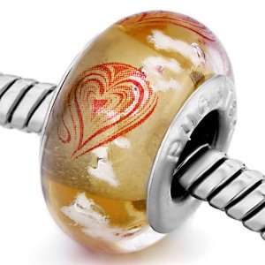   Love Beads Glass Fits Pandora Charms Bracelet Pugster Jewelry