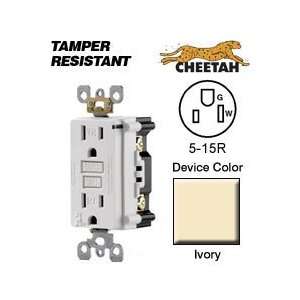    C0I 15A 125V Decora Plus Tamper Resistant Cheetah Receptacle   Ivory