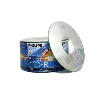 400 Pcs Philips 52X CD R Silver Branded CDR Blank Media  
