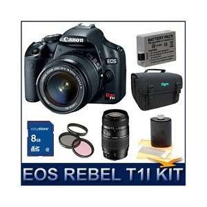  Canon EOS Rebel T1i EF S 18 55mm IS Advanced Pro photo kit 