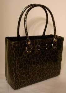   Kate Spade Wellesley Quinn Animal Patent Leather Handbag Tote NWT $375