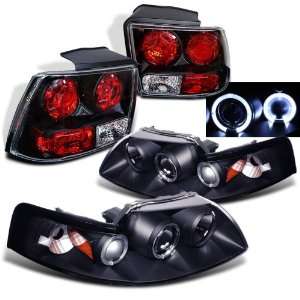 Eautolight 1999 2004 Ford Mustang Twin Halo Projector Head+tail Lights 