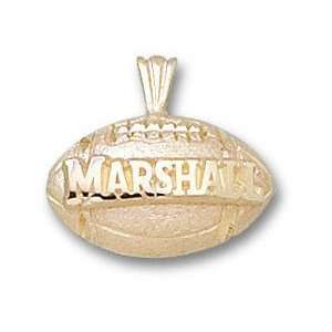 Marshall Thundering Herd 10K Gold MARSHALL Football Pendant 