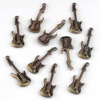  Copper Guitar Beads Pendant Bail Charms Jewelry Makings Finding  