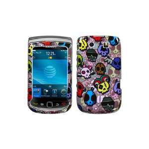  BlackBerry Torch 9800 Graphic Case   Skull Party Sparkle 