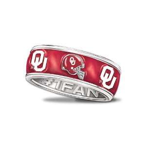  The University Of Oklahoma Sooners #1 Fan Spinning Ring by 
