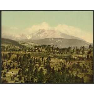  Photochrom Reprint of Longs Peak from Mont Alto, Colorado 