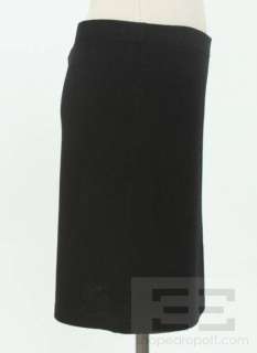 St. John Basics 2 Piece Black Knit Skirt And Jacket Suit Size 2  