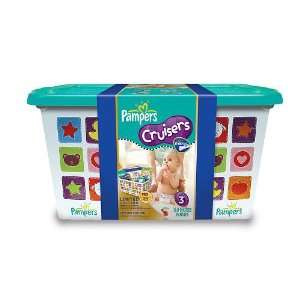  Pampers Cruisers 160 Ct Diaper Tote Box   Size 3 Baby
