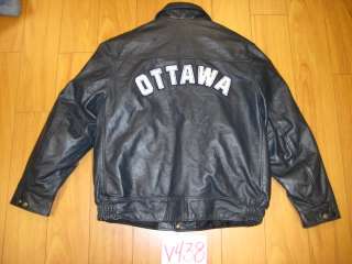 Vint letterman leather jacket size 44 cafe racer v438  