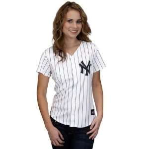  New York Yankees Womens Replica Home Jersey   Custom 