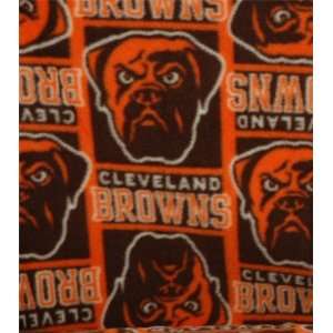  NFL Cleveland Browns Football Fleece Fabric Print By the Yard 
