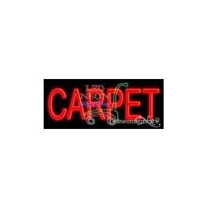 Carpet Neon Sign 24 inch tall x 10 inch wide x 3.5 inch deep outdoor 