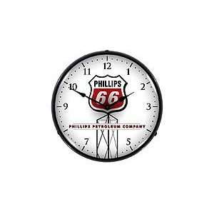 Phillips 66 Lighted Clock