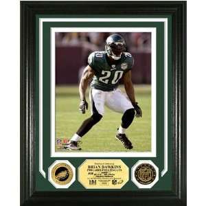  Brian Dawkins Photomint w/ 2 24KT Gold Coins Sports 
