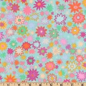  44 Wide Kaffe Fassett Star Flower Celedon Fabric By The 