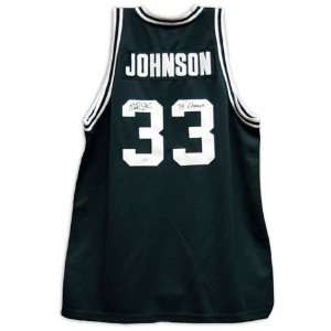  Johnson Michigan State Spartans Autographed Jersey with 1979 CHAMPS 