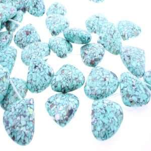 Mosaic Magnesite   Blue  Pear Plain   38mm Height, 56mm Width, Sold 