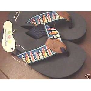  Douglas Paquette Blue Thong style Sandals. Size 7 