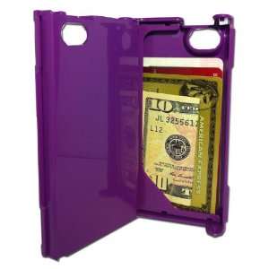   Hard Plastic Durable ID Credit Card Purple Cell Phones & Accessories