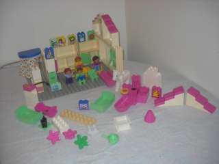 Lego Duplo Pink House Pieces Beds Bath Sink People Family Base Plate 