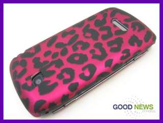 for T Mobile Samsung Sidekick 4G   Hot Pink Leopard Rubberized Hard 
