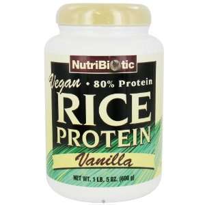 Vegan Rice Protein Vanilla 21 oz by NutriBiotic Health 