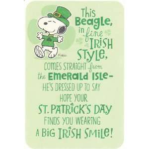 Greeting Cards   St Patricks Day   Peanuts   Snoopy Beagle Big Irish 