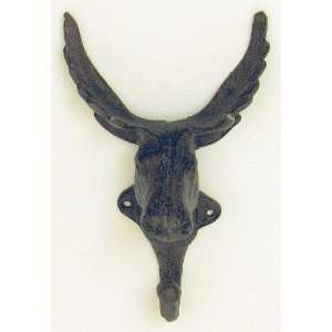  Cast Iron Moose Hook with two holes on each side 