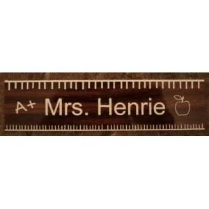  Teacher Office Desk Name Plate or Door Sign   Laser Engraved 