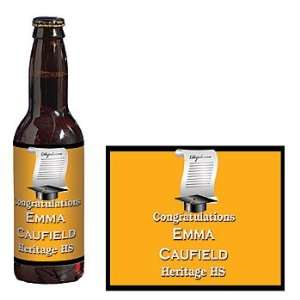   Diploma and Hat Beer Bottle Label Qty 12