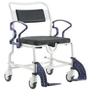  Atlanta Shower Commode Chair in Grey / Blue