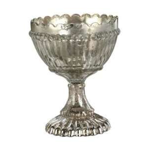  Zodax Mercury Glass Bowl, Antique Silver