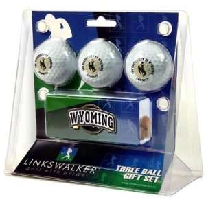 Wyoming Cowboys NCAA 3 Golf Ball Gift Pack w/ Hat Clip  