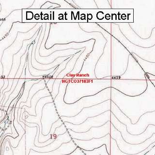   Topographic Quadrangle Map   Clay Ranch, Colorado (Folded/Waterproof