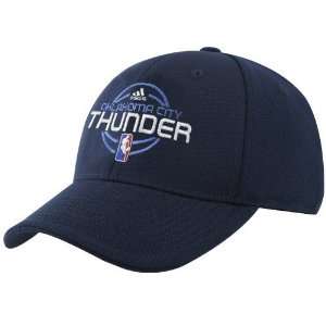 adidas Oklahoma City Thunder Navy Blue Team Logo Flex Fit Hat  