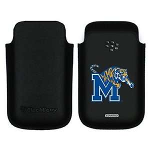  Memphis M with Mascot on BlackBerry Leather Pocket Case 