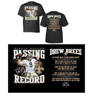   Orleans Saints Drew Brees Passing Records T Shirt