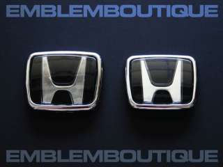 Black Honda Type R Emblem Set CIVIC ACCORD INTEGRA JDM  
