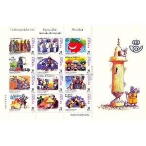  Chess on Stamps Spanish History Cartoons 12v Sheet 