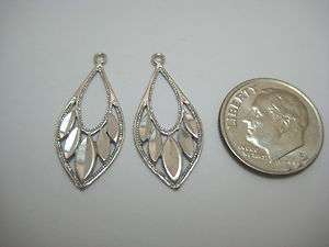 NEW SOLID 14K WHITE GOLD DANGLE EARRING JACKETS # 600  