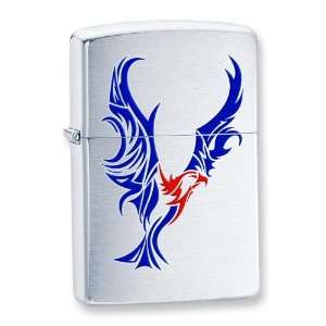  Eagle Tattoo Brushed Chrome Zippo Lighter Arts, Crafts & Sewing