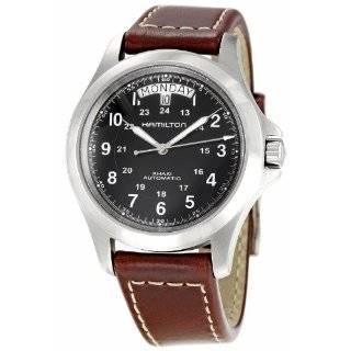   Mens H70555533 Khaki Field Black Dial Watch Hamilton Watches