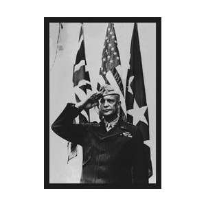  Saluting Eisenhower 12x18 Giclee on canvas