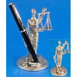  Scales of Justice Pen Holder   Desk Art by Jac Zagoory 