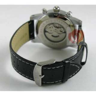   Automatic Mechanical 6 Hands Leather Band Date/week Wrist Watch  